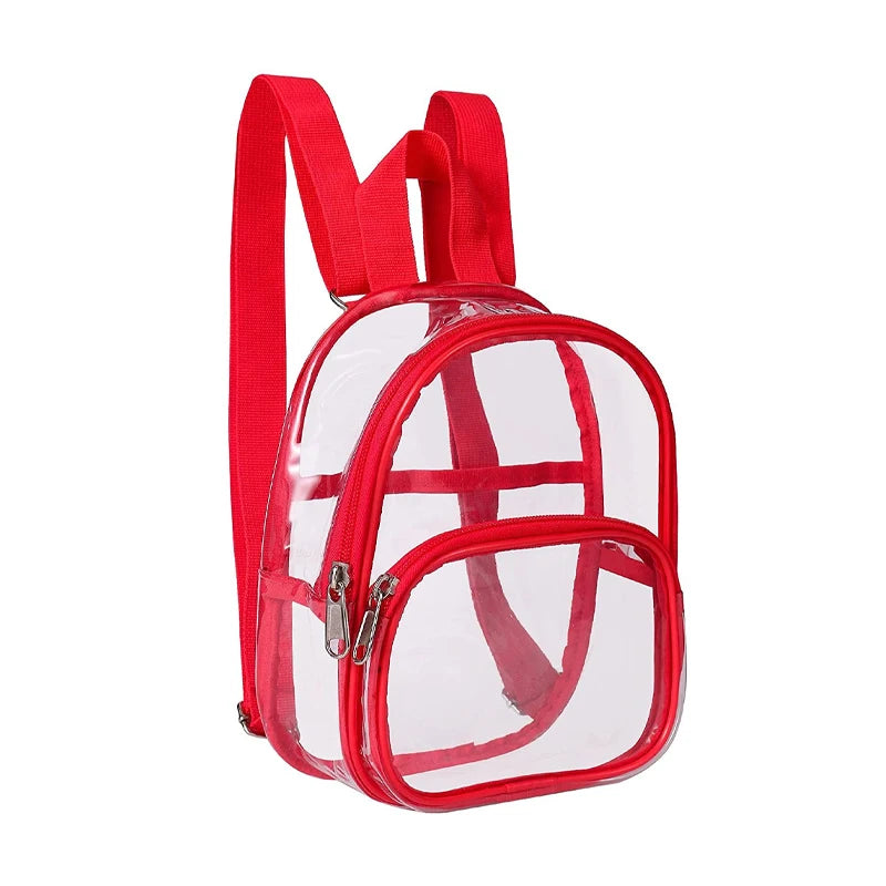 Transparent PVC Bag Outdoor Sports Fitness Knapsack Casual Travel Visible Backpack Large Capacity Waterproof Shoulders Bags