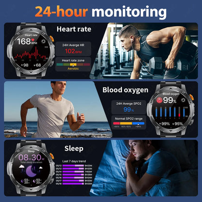LIGE New 1000mAh Big Battery Smart Watch Men LED Flashlight BT Call IP68 Waterproof Men Watches Spots Smartwatch For Android ios