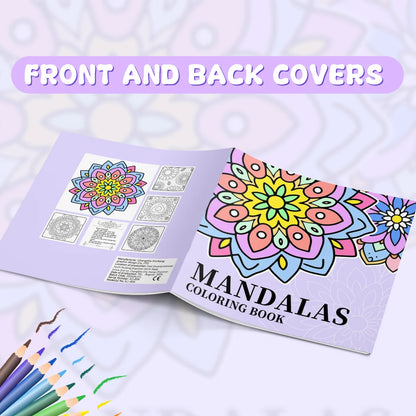 MANDALAS COLORING BOOK Coloring Book Flowers For Adults And Teens Featuring 12 Page  for DIY Graffiti Painting Drawing books