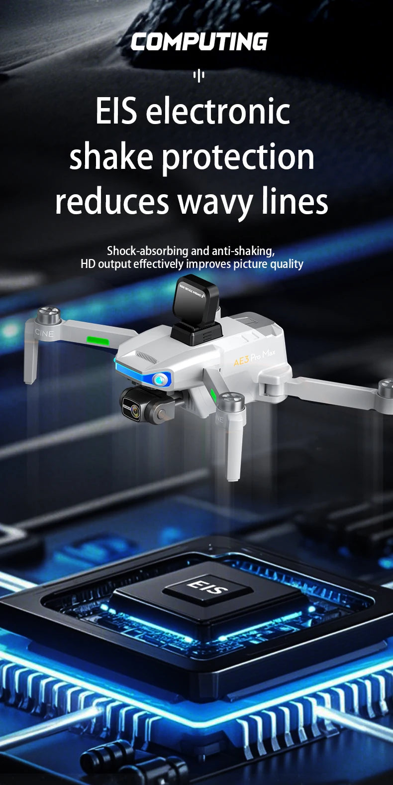 Drone professionnel AE3 Pro Max avec écran 360 ° Évitement d'obstacles sans brosse 8K double caméra 3 axes cardan quadrirotor FP