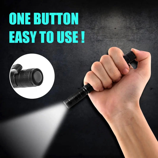 Portable Mini LED Pen Flashlight Waterproof Pocket Torch Handheld Light for Outdoor Camping Hiking Car Repair Emergency Home Use