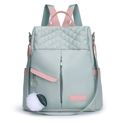 Women's Backpack Large Capacity Theft-Proof Handbag Shoulder Bag Elegant Women Travel Oxford Safety Black Backpack