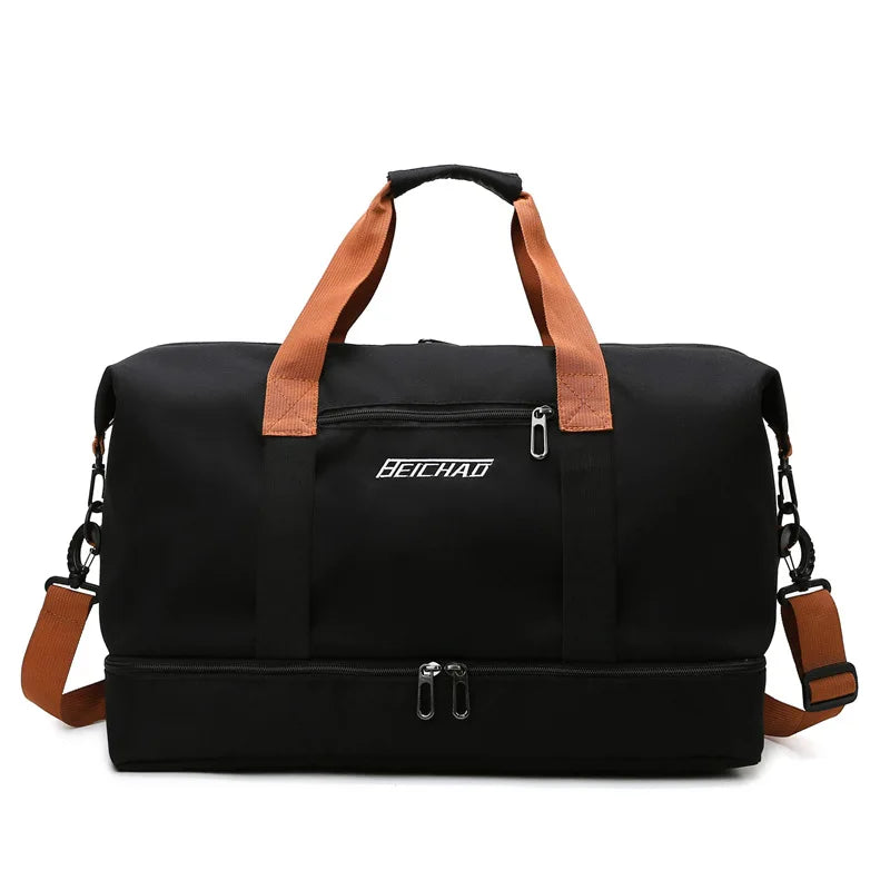 Gym Bag Travel Fitness Bag for Women Large Capacity Men's Sports Luggage bag Waterproof Female Messenger Bag Dry And Wet Handbag