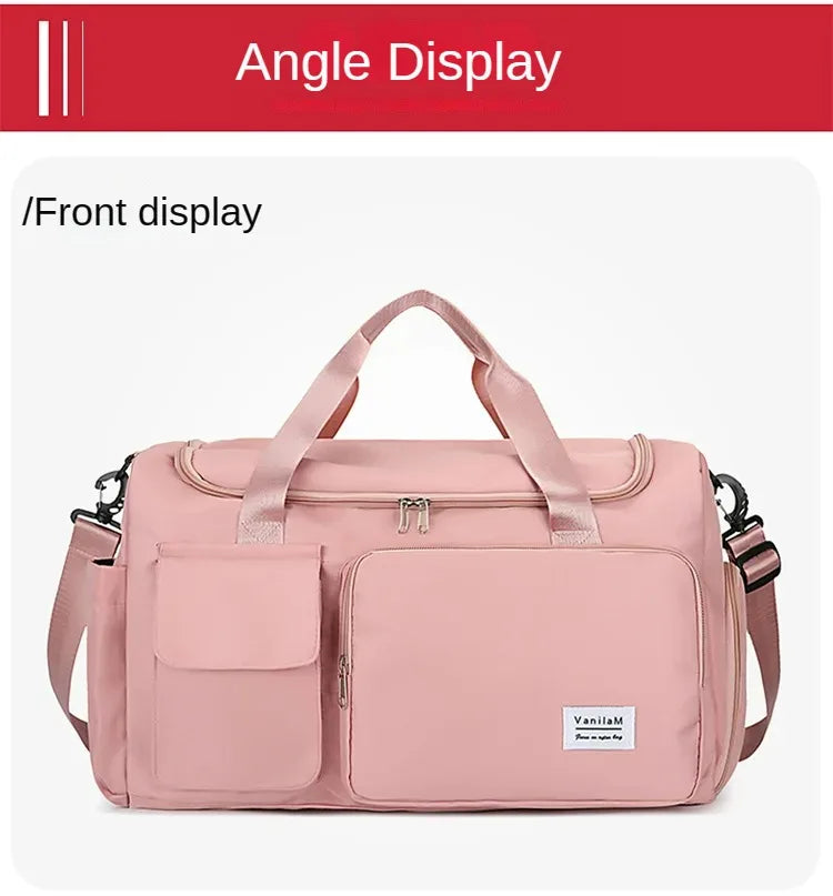 Carry On Travel Bag Large Capacity Gym Bag Weekender Overnight Duffle Bags With Shoe Compartment Sports Fitness Bags for Women