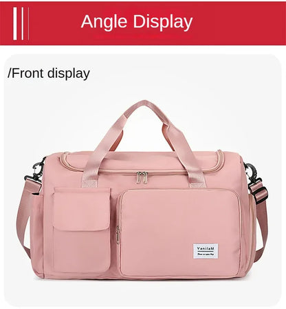 Carry On Travel Bag Large Capacity Gym Bag Weekender Overnight Duffle Bags With Shoe Compartment Sports Fitness Bags for Women