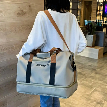 Large Capacity Gym Bag Portable Short Distance Travel Bag Sports Fitness Waterproof Handbag Luggage Storage Bag