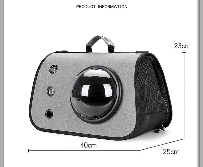 Portable Pet Backpack for Outdoor Travel Foldable Transparent Cat Backpack Suitable Dogs and Cats Breathable Tote Bag for Travel