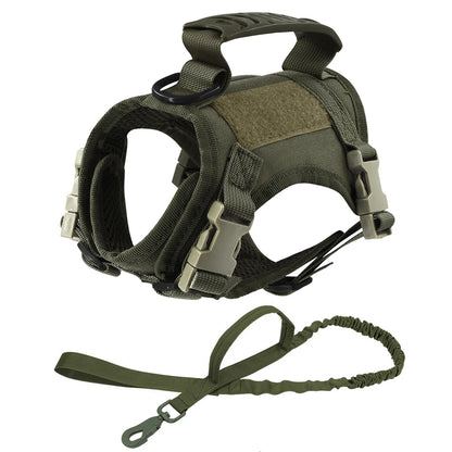 Tactical Dog Harness Small Breed Puppy Harness Cat Vest Adjustable For Military Service Dogs Accessories Training Working