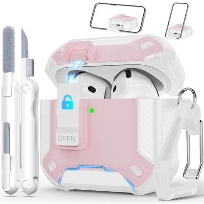 For AirPods 4 Generation Case Cover with Phone Holder Shockproof Hard Shell Protective Case with Cleaner Kt for AirPods Pro/Pro2
