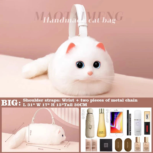 Design Patent Women Shoulder Female Cat Bag Shoppers Simple Fashion Zipper Handbags Shoulder Large Capacity Tote  Clutch Bags