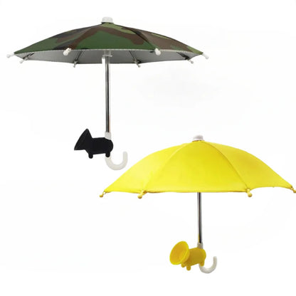 Small and Mini Umbrella Multi-color Mobile Phone Sunshade Umbrella with Suction Cup Phone Stands Outdoor Cover Sun Shield Mount