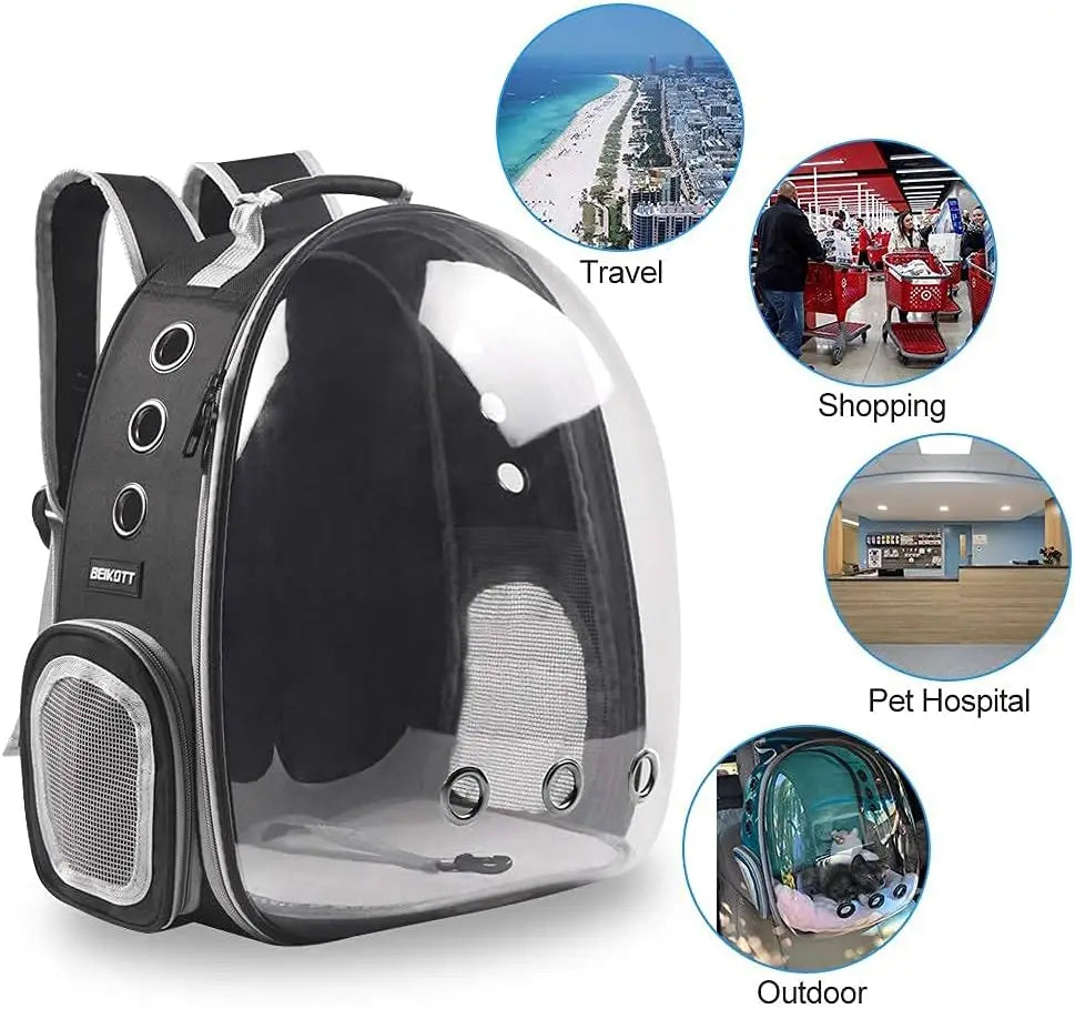 Cat Bag Breathable Clear Space Capsule Cat Backpack for Cat Portable Outdoor Travel Pet Shoulder Bag Pet Outgoing Backpack