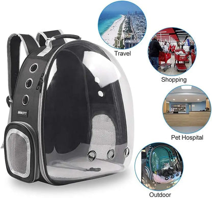 Cat Bag Breathable Clear Space Capsule Cat Backpack for Cat Portable Outdoor Travel Pet Shoulder Bag Pet Outgoing Backpack