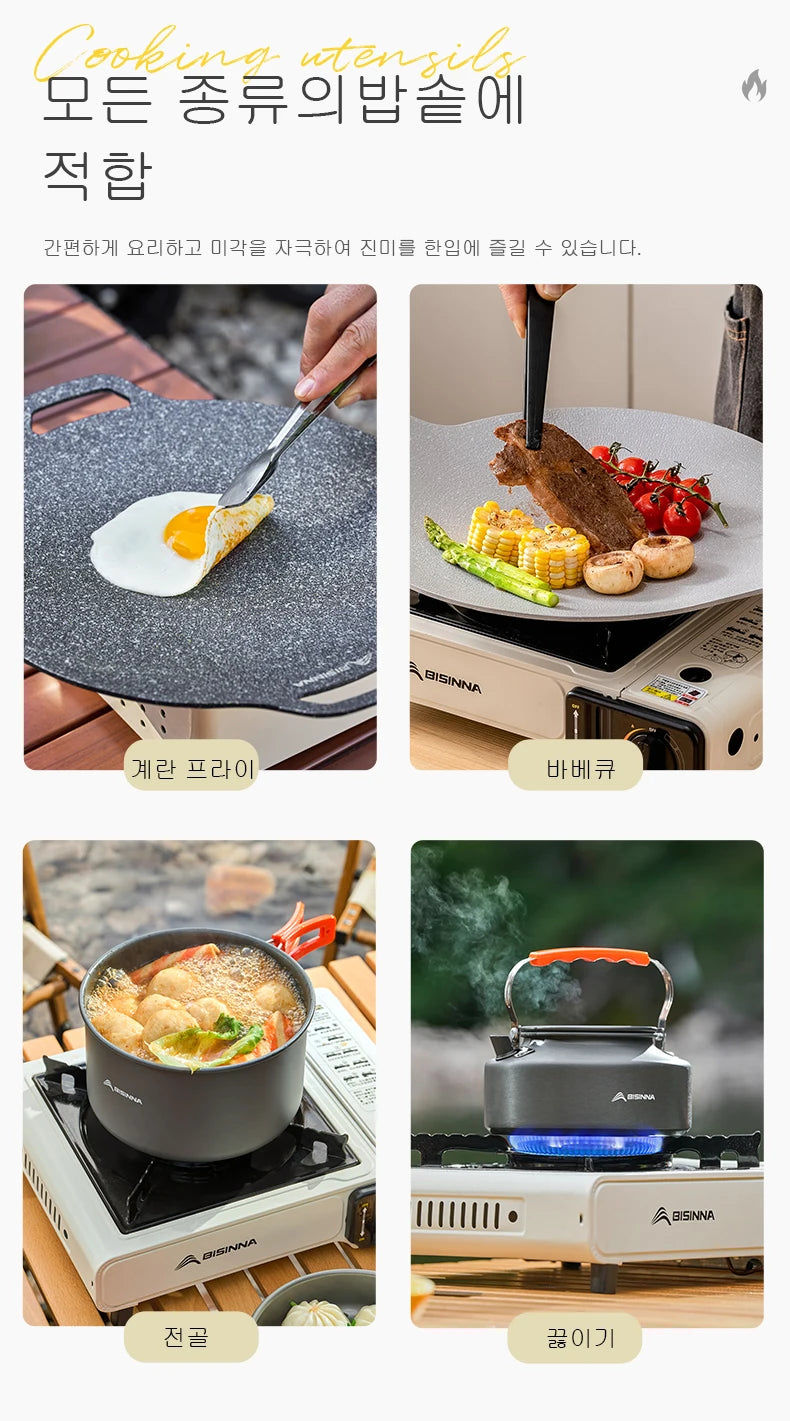 BISINNA Picnic Stove, Portable Camping Stove, Burning Like a Home Gas Burner. 3 Layers of Safety
