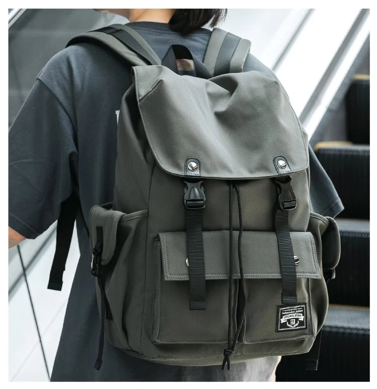 Fashion Waterproof Large Capacity Drawstring Backpack for Men Oxford Durable Travel College Student Laptop School Bag Bookbag