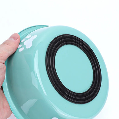 Dog bowl new pet bowl large capacity dog food bowl stainless steel anti-overturning household dog bowl pet supplies