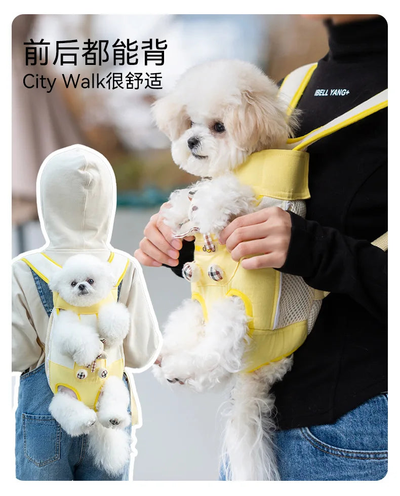 Pet Dog Hand Bag Carrier For Dogs Portable Four-legged Puppy Straddle Packs Shoulder Bag Vest Traction Rope For Yorkshire