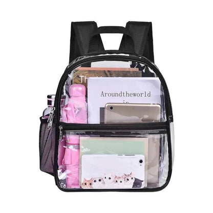 Clear Backpack Transparent PVC Waterproof School Bag, Beach Cell Phone bag for Travel School Storage Waist Bag
