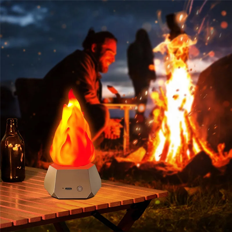 ABSU LED Simulation Flame Lamp LED Flame Lamp Outdoor Camping Garden Landscape Decoration Lamp Dining Table Decoration