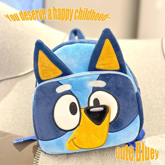 Moose Bluey Kindergarten Children Schoolbag Cartoon Bluey Family Plush Backpack Picnic And Travel Photo Snack Bag Children Gifts