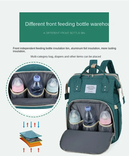 Multifunctional Mommy Bag Large Capacity Foldable Stroller Diaper Organizer Travel Shoulder Bags for Mother and Baby