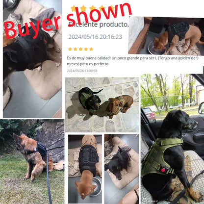 Tactical Training Dog No-Pull Safety Harness Vest Adjustable Dog Vest Harness For Walking Hiking Running For Medium Large Dogs
