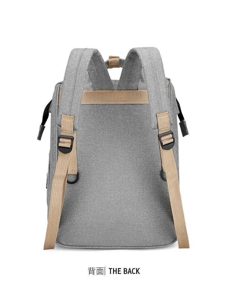 Folding Mommy Bag Multipurpose Portable Folding Crib Bed Large-capacity Baby Backpack Female Mommy Outting Bag Diaper Bags