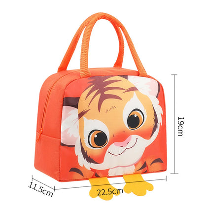 Cartoon Animals Children's Lunch Bag Portable Cartoon Handbag Thickened Insulation Fresh Refrigerated Bag Children's Bag