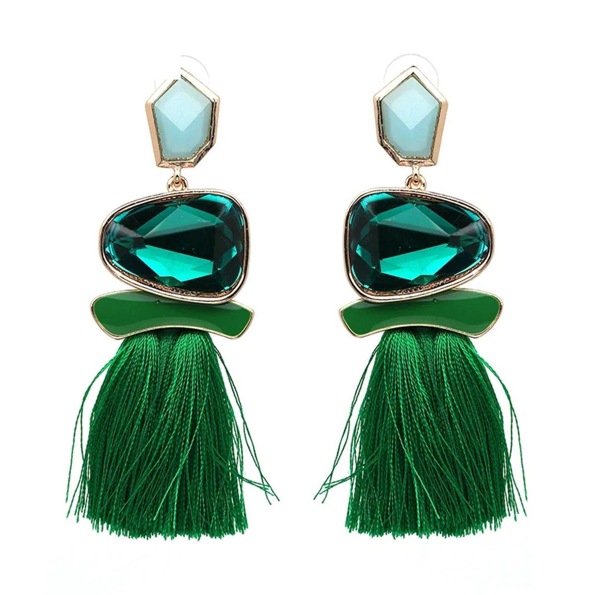 JURAN Bohemia Multicolored Tassel Earrings For Women Fashion Party Jewelry Fringe Dangle Earrings Statement Brincos 2024 Trend