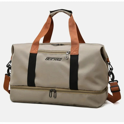 Large Capacity Travel Fitness Bag Waterproof Portable Sports Duffel Bag for Men Short Distance Workout Chest Shoulder Carryall