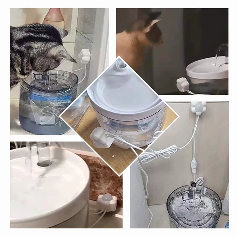 Petavista Dog Water Fountain Stainless Steel Pet Drinking Fountain for Cats Dogs 2L Ultra-Quiet Automatic Fountain Dog Drinker