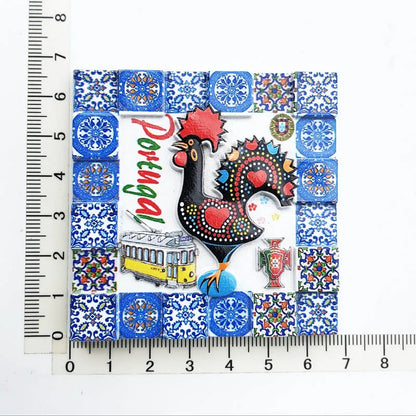 Portugal Fridge Magnets Tourism Souvenir UV Printing Resin Refrigerator Magnets Sticker Collection craft Gift Home Decoration