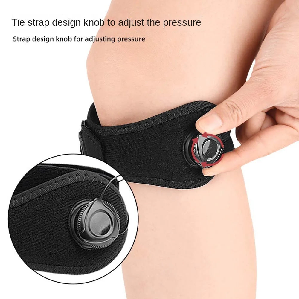Adjustable Knob Sports Knee Guard Band Protecting Meniscus Prevent Ligament Strain Patellar Strap Knee Pads Booster Pressure