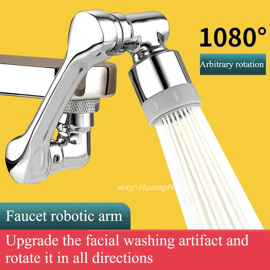 Rotatable Multifunctional Extension Faucet Aerator 1080 Degree Swivel Robotic Arm Water Filter Sink Water Tap Accesorios Baño
