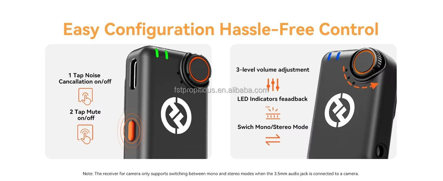 HL-LARK M2S Mini Combo With USB Type C Camera Live Streaming Vlog Interview Content Wireless Mini lavalier Microphone