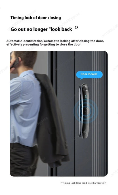 3D Face Recognition Anti-pry And Anti-crack Smart Door Lock Fully Automatic Password Fingerprint Lock Intercom Smart Door Lock