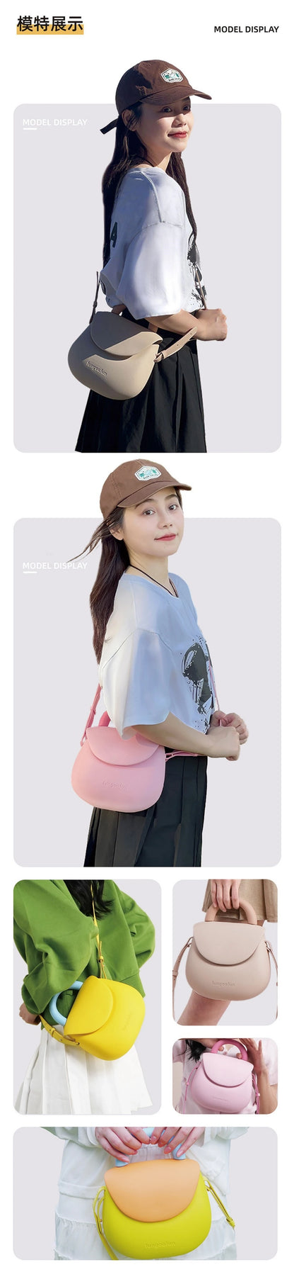 Women's Spacious Storage Waterproof Crossbody Shoulder Bag Lady Scratch-Resistant Lightweight 4 Trendy Colors EVA Sport Satchel