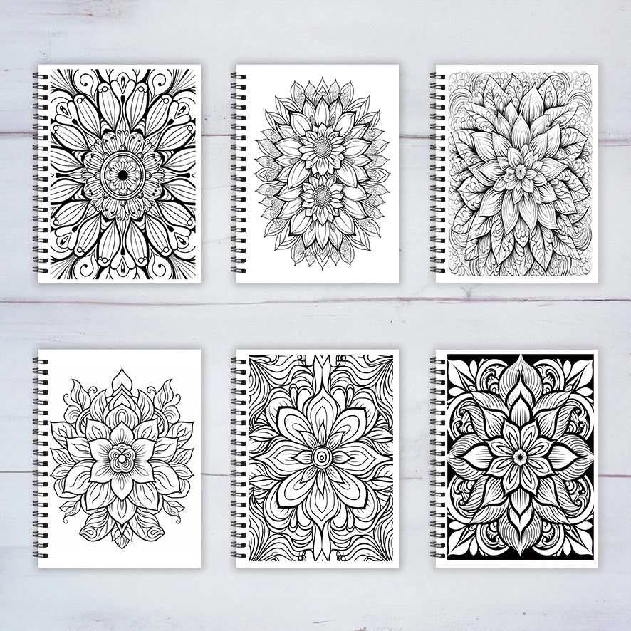 Mandala Adult Coloring Book - 8.3x11.2 inches Stress relief coloring book 22 pages of art therapy illustrations to relieve anxie