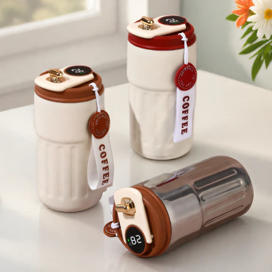 450ml Thermal Mug Thermos Bottle Smart Display Temperature  Stainless Steel Vacuum Cup Office Coffee Cup Business Portable