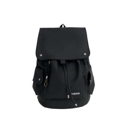 Large Capacity Men's Shoulder Bag Waterproof Multi Pocket Business Backpack Solid Color Lightweight Outdoor Storage Bag