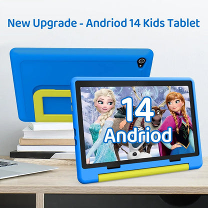 Kid Tablet 10 Inch Android 14 Octa Core 8GB RAM 64GB ROM 128GB Expandable 5000mAh WiFi Bluetooth Children's Gift Kids Software