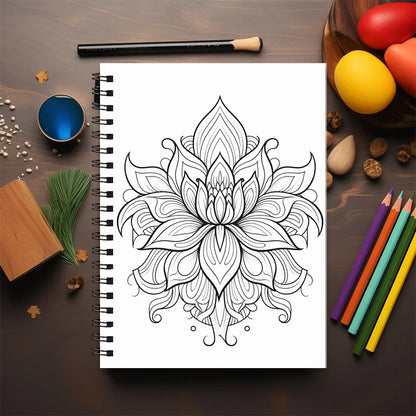 Mandala Adult Coloring Book - 8.3x11.2 inches Stress relief coloring book 22 pages of art therapy illustrations to relieve anxie