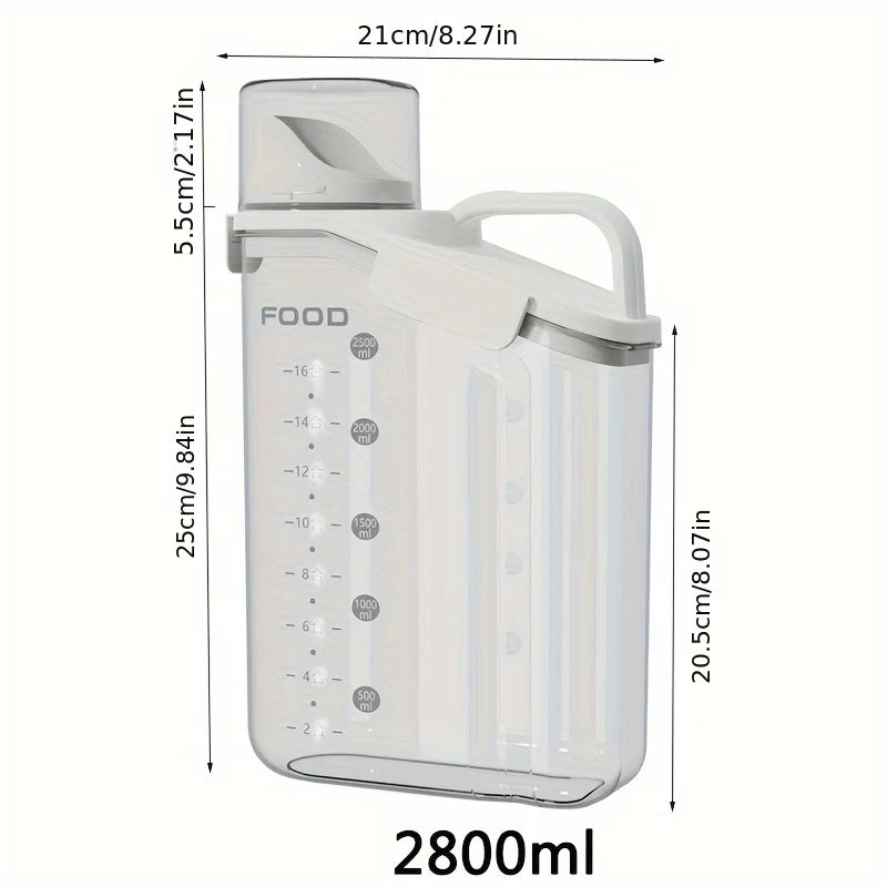 Dry food for dogs and cats is easy to feed containers, moisture-proof pet food storage buckets, measuring cups and handle design