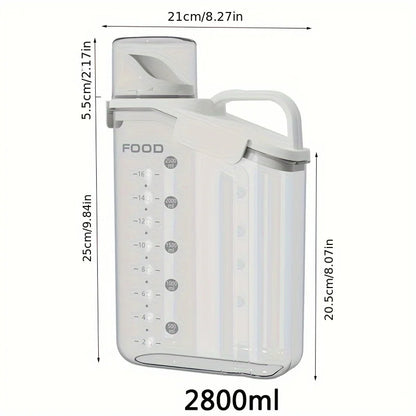 Dry food for dogs and cats is easy to feed containers, moisture-proof pet food storage buckets, measuring cups and handle design
