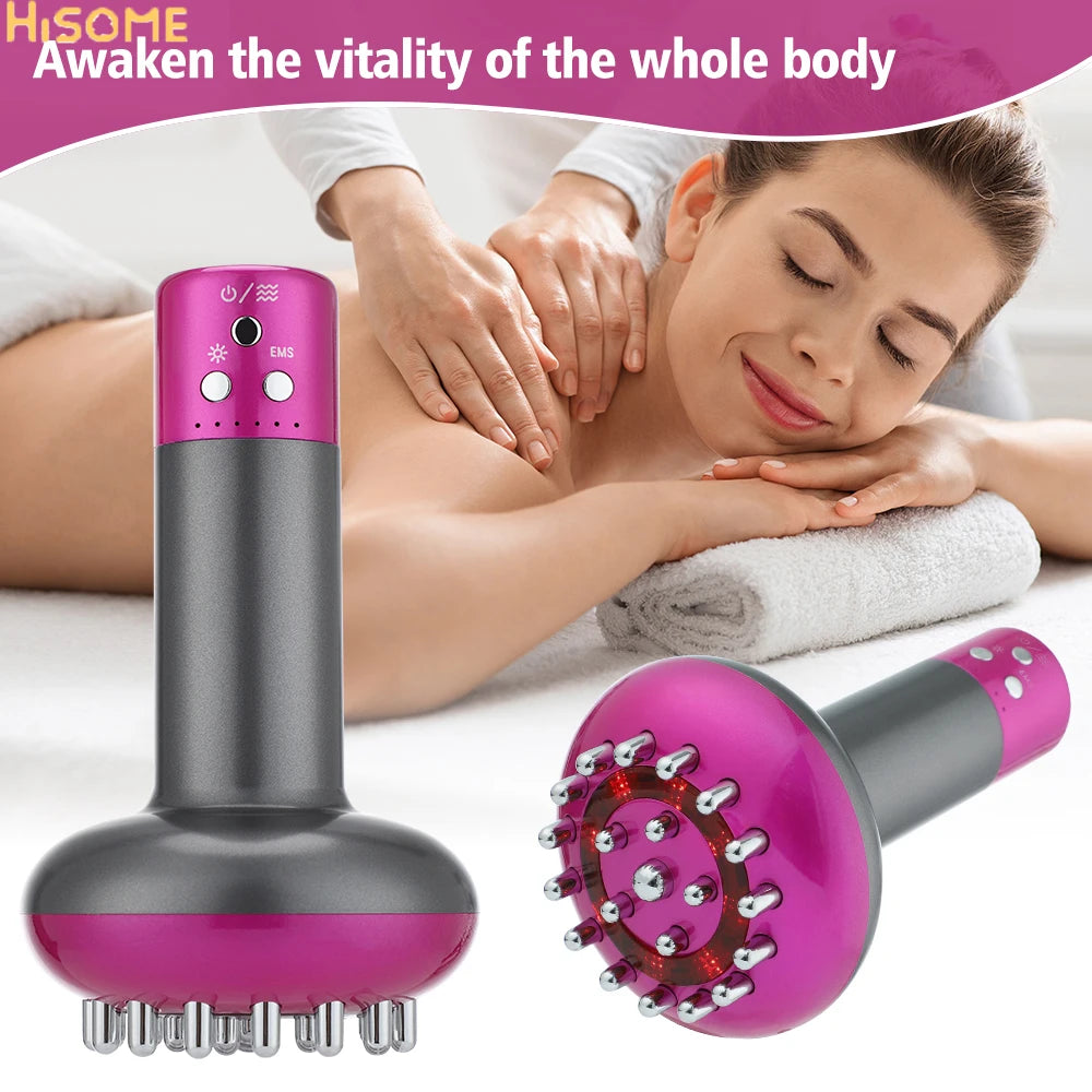 Electric Lymphatic Drainage Machine Meridian Body Massage Brush Microcurrent Anti Cellulite Guasha Physiotherapy Apparatus