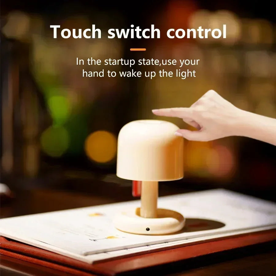 Mini Sunset Night Lamp Desktop Creative USB Rechargeable Ins Mushroom Style Led Night Light for Coffee Bar Home Decor Bedroom