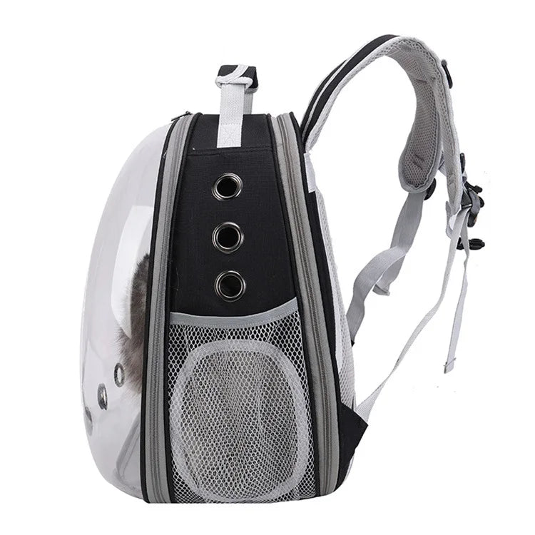 Pet Backpack Transparent Space Capsule Double Shoulder Cat Go Out Backpack Expandable Cat Bag Go Out Portable Small Dog Bag
