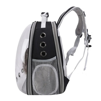 Pet Backpack Transparent Space Capsule Double Shoulder Cat Go Out Backpack Expandable Cat Bag Go Out Portable Small Dog Bag