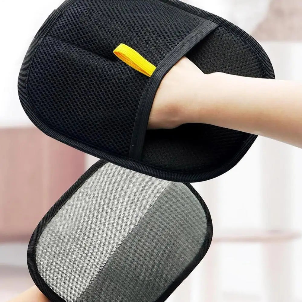 Pet Grooming Gloves Cats Hair Brush Pet Hair Removal Gloves Dual Brush Static-Free Cat Hair Cleaning Tool Hair Stripping Mitts