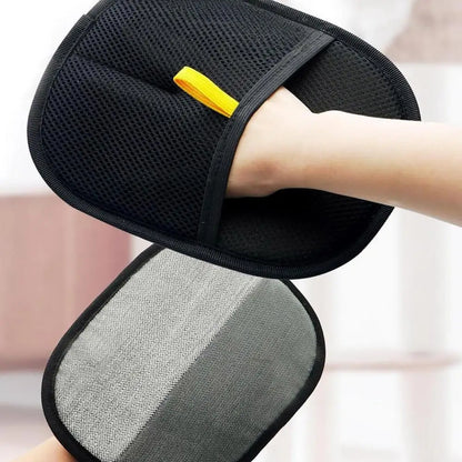 Pet Grooming Gloves Cats Hair Brush Pet Hair Removal Gloves Dual Brush Static-Free Cat Hair Cleaning Tool Hair Stripping Mitts
